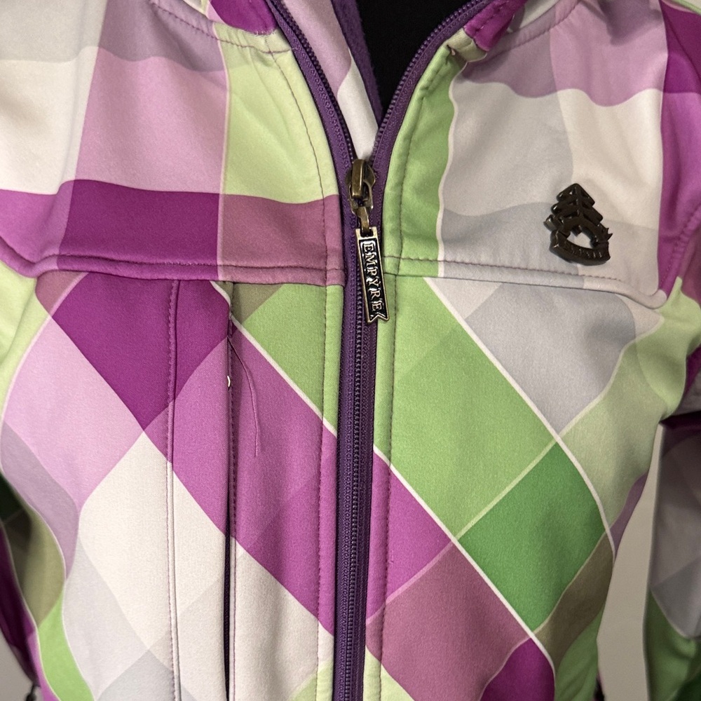 Empyre Women's Purple and Green Ski Jacket - Picture 3 of 8